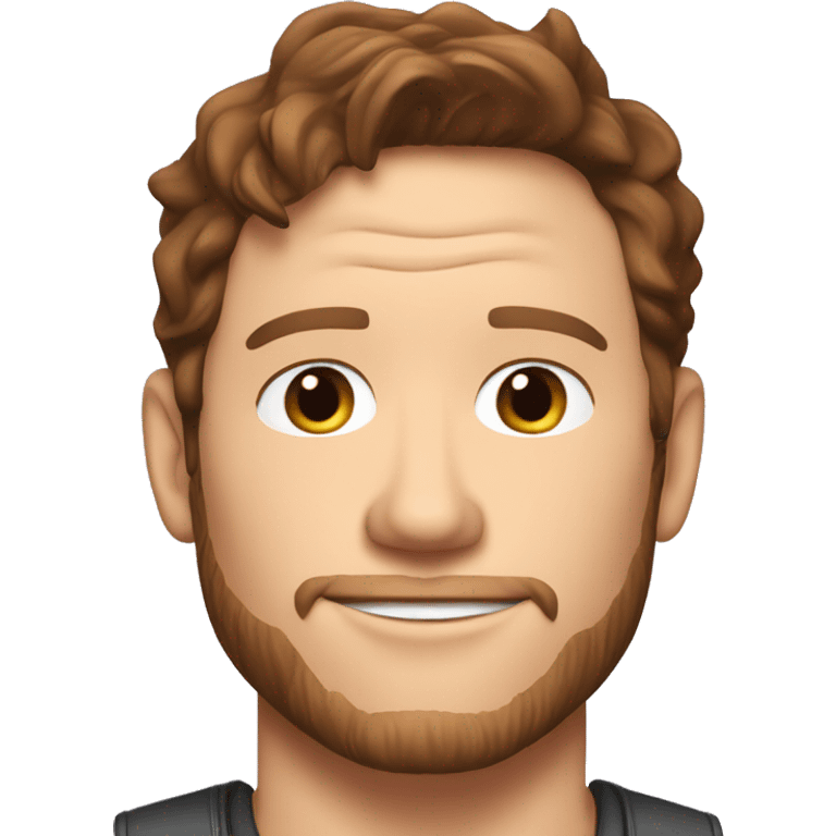 Chris Pratt brunette cartoon emoji