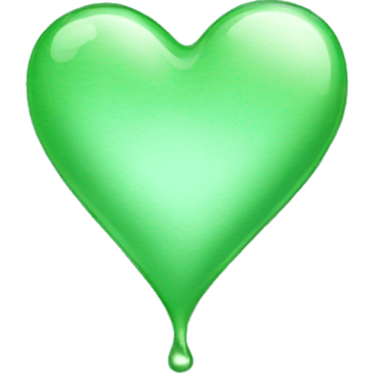 corazón verde agua  emoji