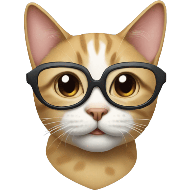 Cat with heart shaped glasses emoji