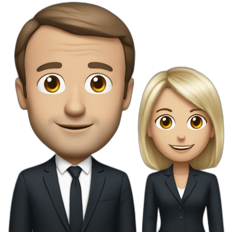 emmanuel macron et brigite emoji