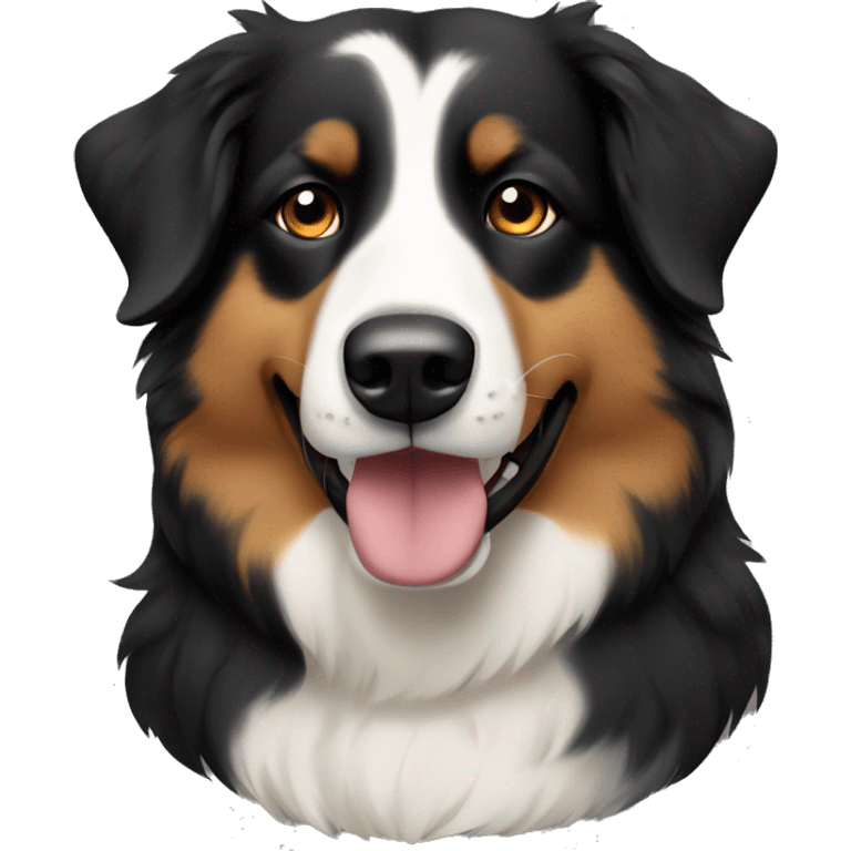 Aussie shepherd all black with tan markings  emoji