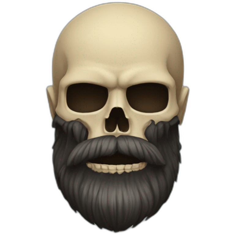 Skull-beard emoji