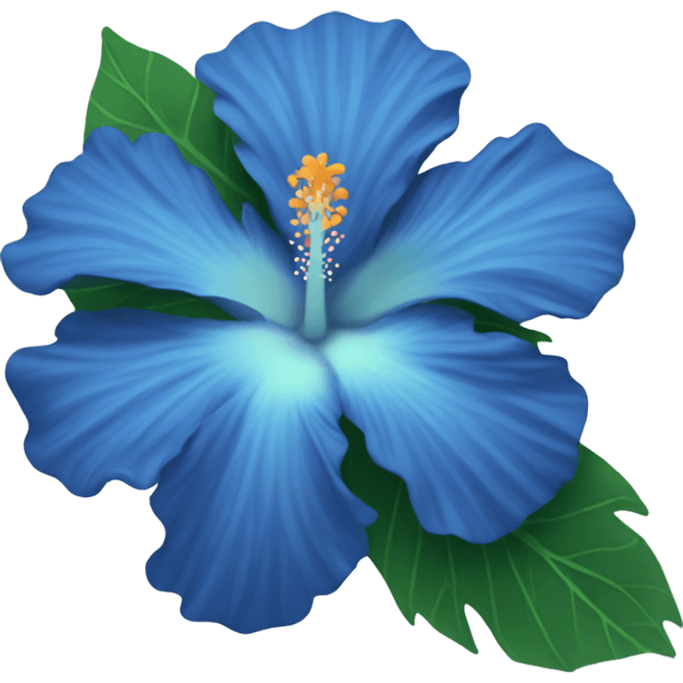 Blue hibiscus  emoji