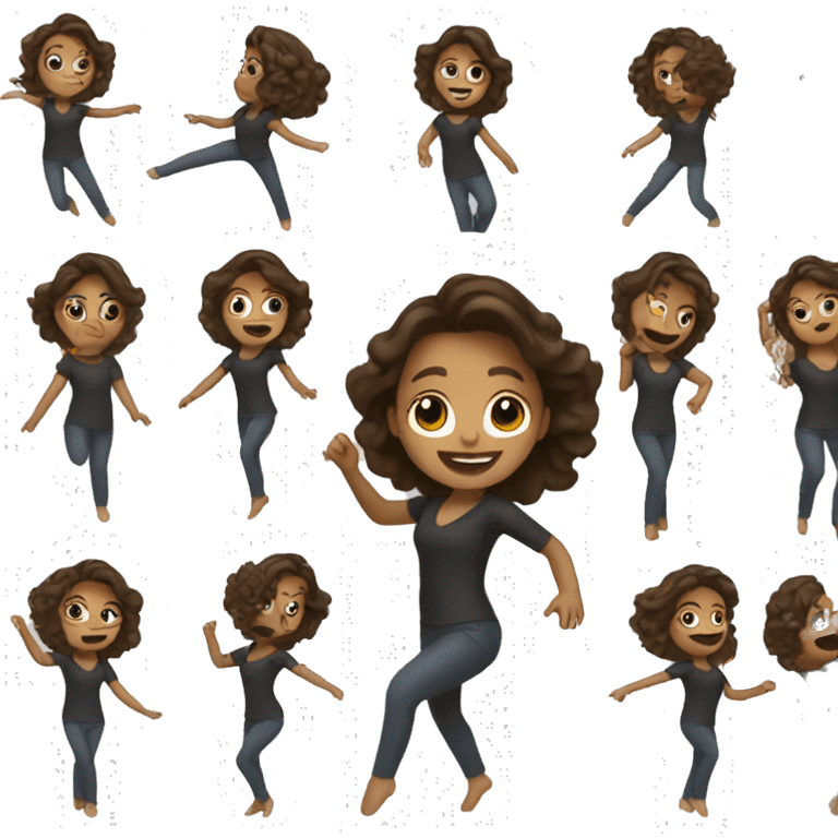 Brunette is dancing emoji