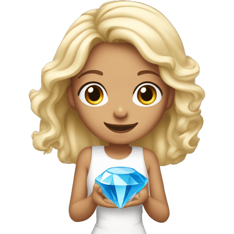 Make an emoji of a girl named Taryn with a big diamond ring  emoji