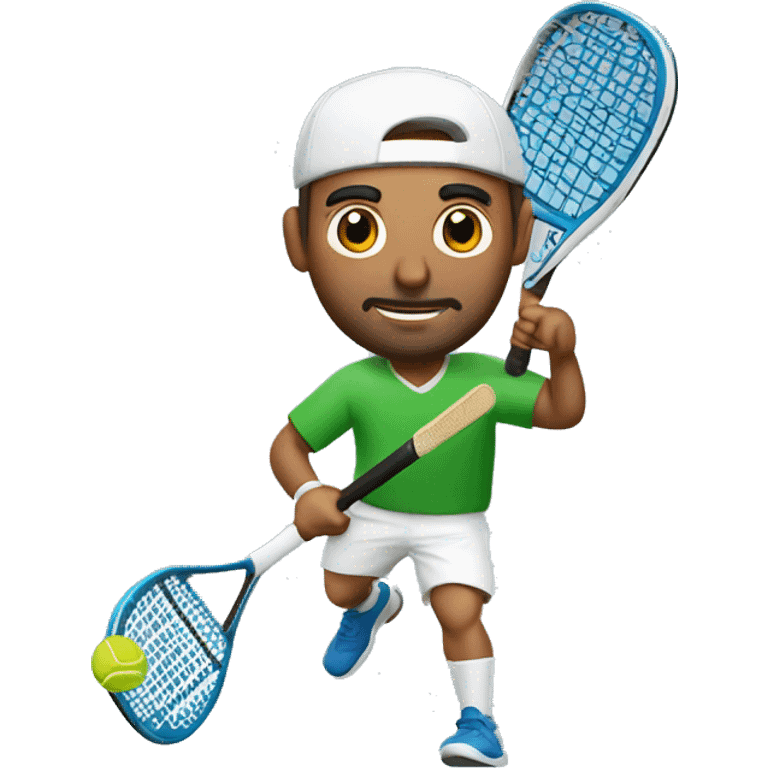 Italian man playing padel emoji