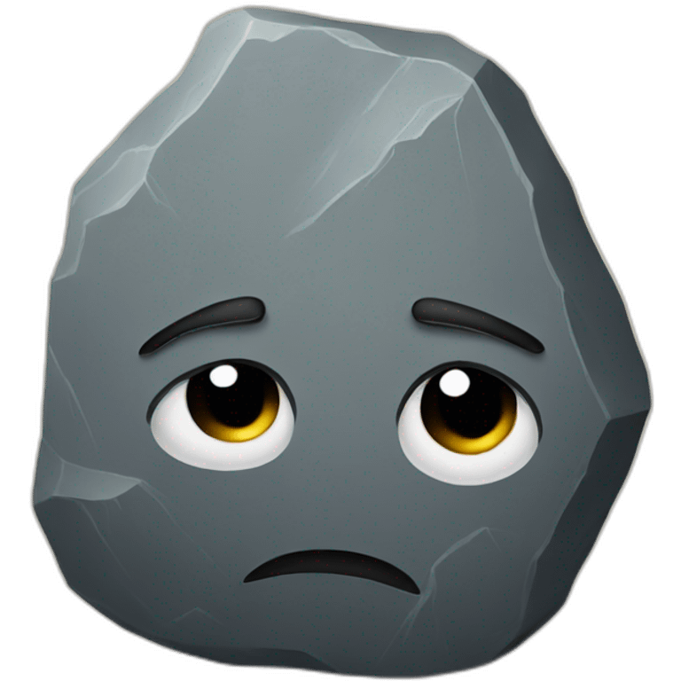 sad rock emoji