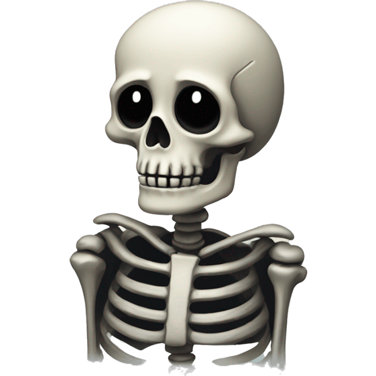 a sad skeleton emoji