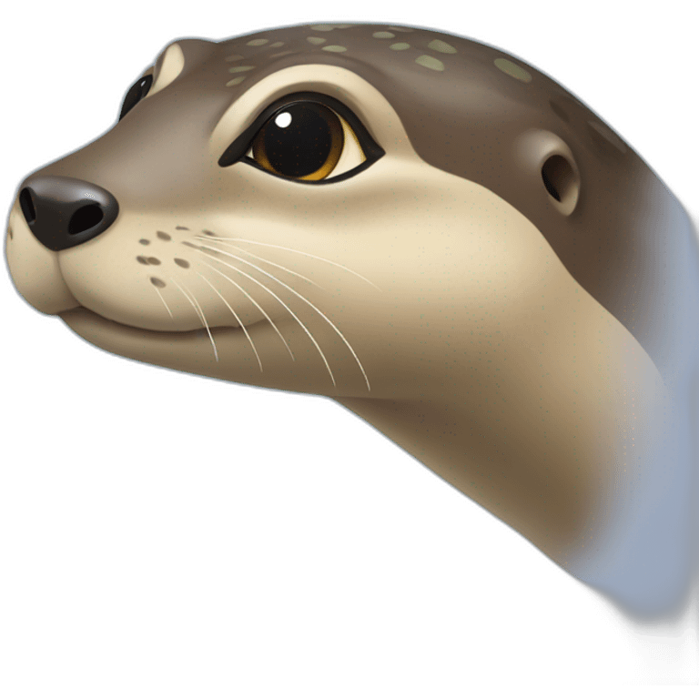 Une loutre sur tortue emoji