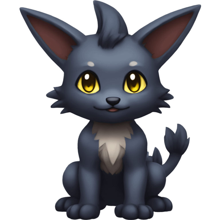 a anthro chibi-style dark-type Fakémon-hybrid full body emoji