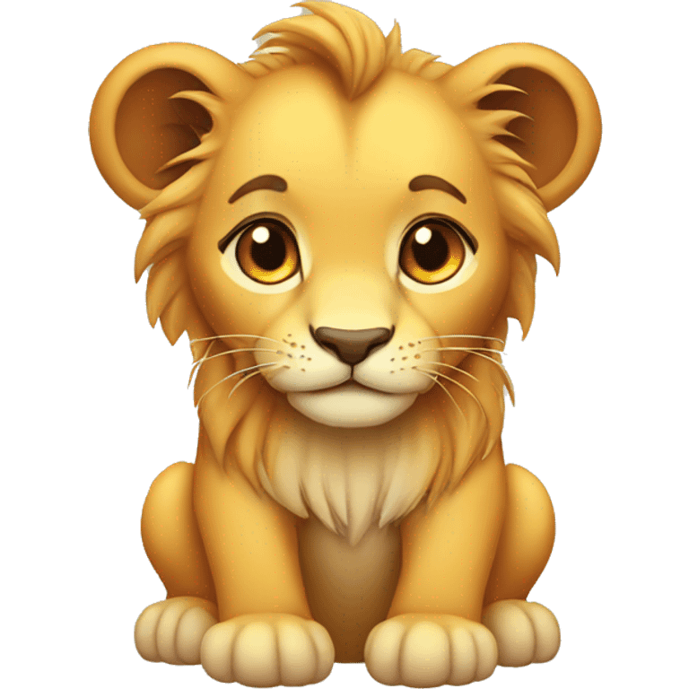 cute baby lion emoji