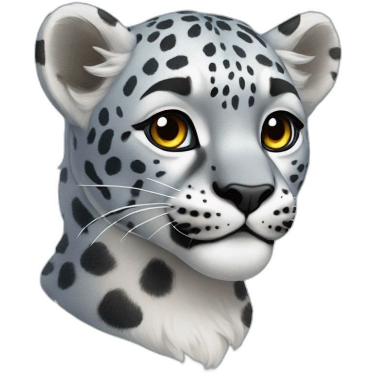 rainbow snow leopard emoji