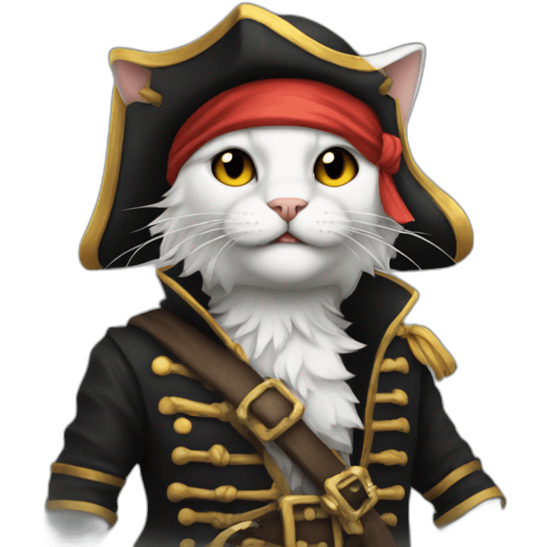 A pirate cat that control fire emoji