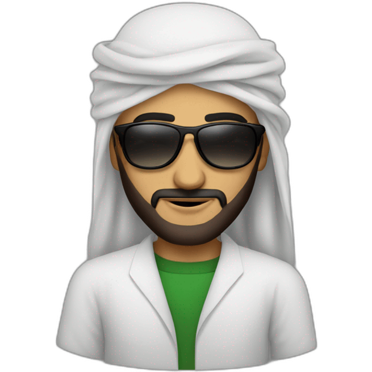 Palestinian Muslim men with sunglasses emoji