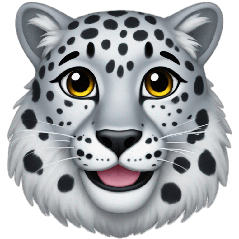 rainbow snow leopard emoji