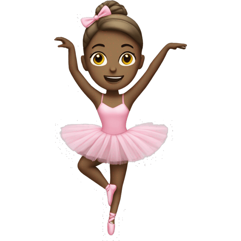 White girl with pink tutu ballerina dancing  emoji