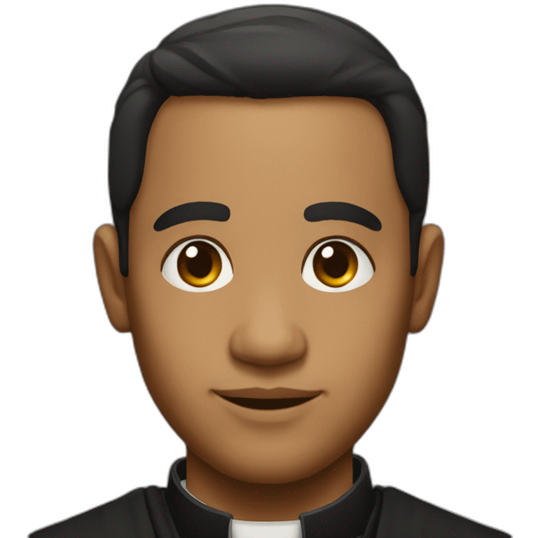 Tan skinned black hair priest emoji