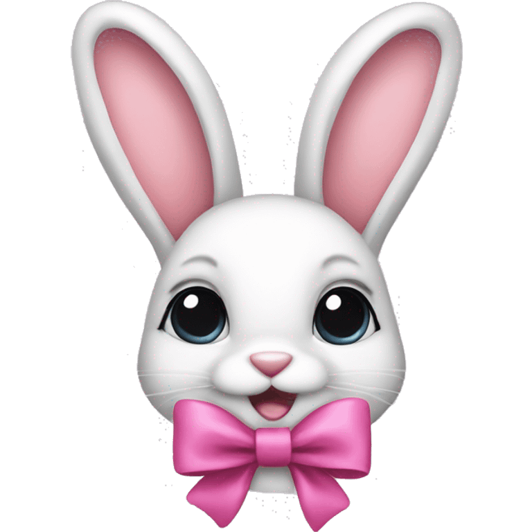 Bunny with a pink bow emoji