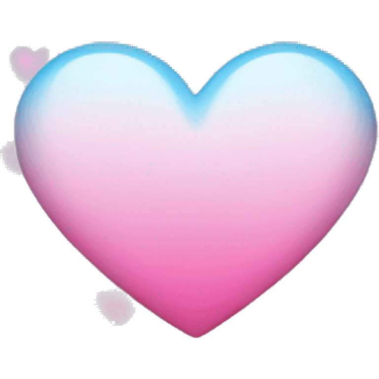 light blue and pink ombré heart  emoji