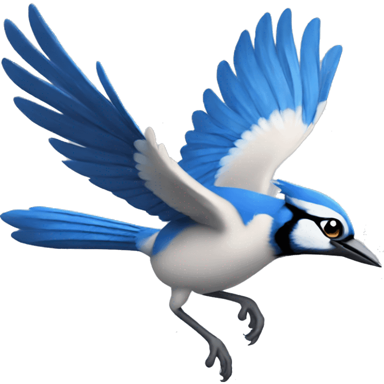 flying blue jay emoji