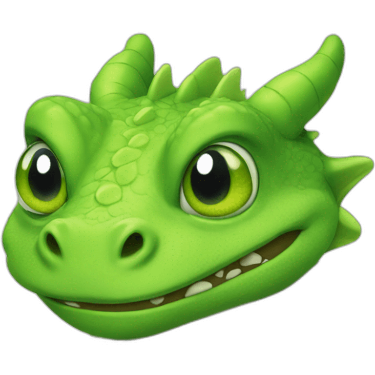 Dragon avec une grenouille emoji