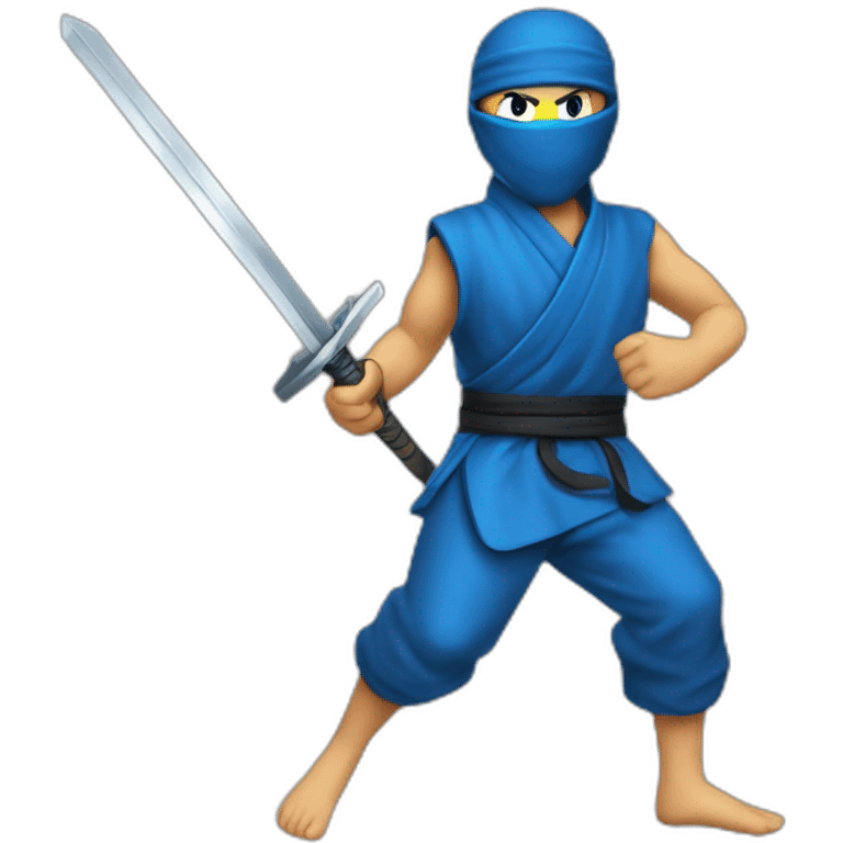 ninja,barefoot,blue-sleeveless-outfit,blue-ninja-mask,running,slashing-sword,nintendo-entertainment-system emoji