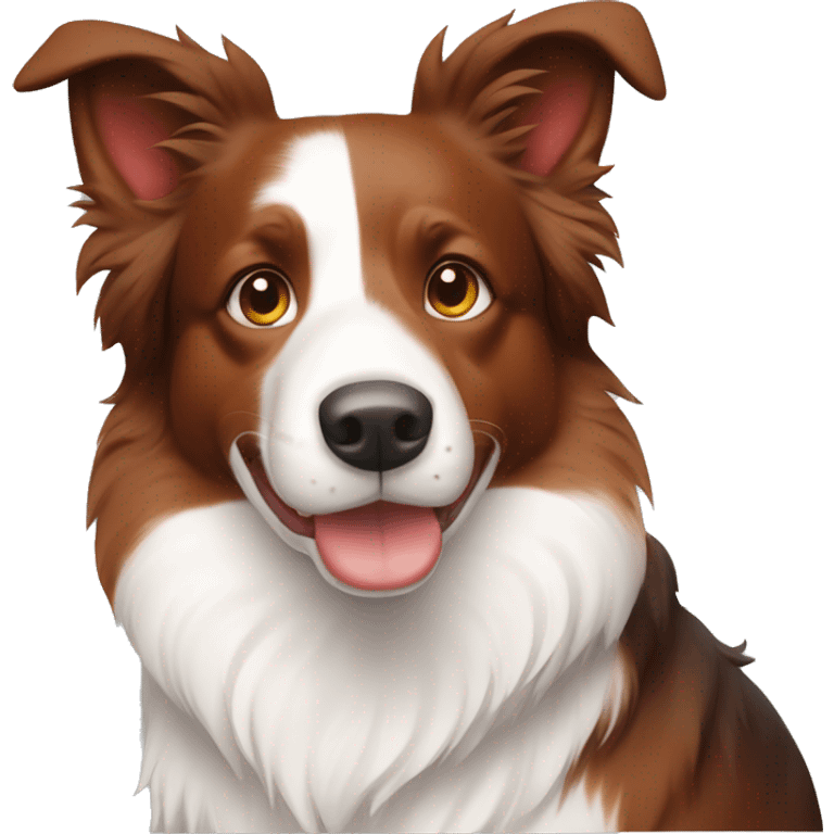 Red tri color border collie emoji