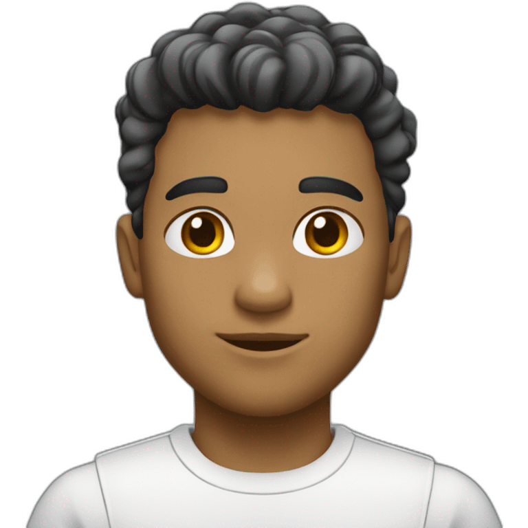 joven blanco pelo puntiagudo emoji