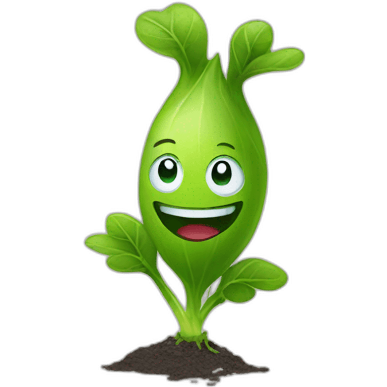 Sprout from garbage emoji