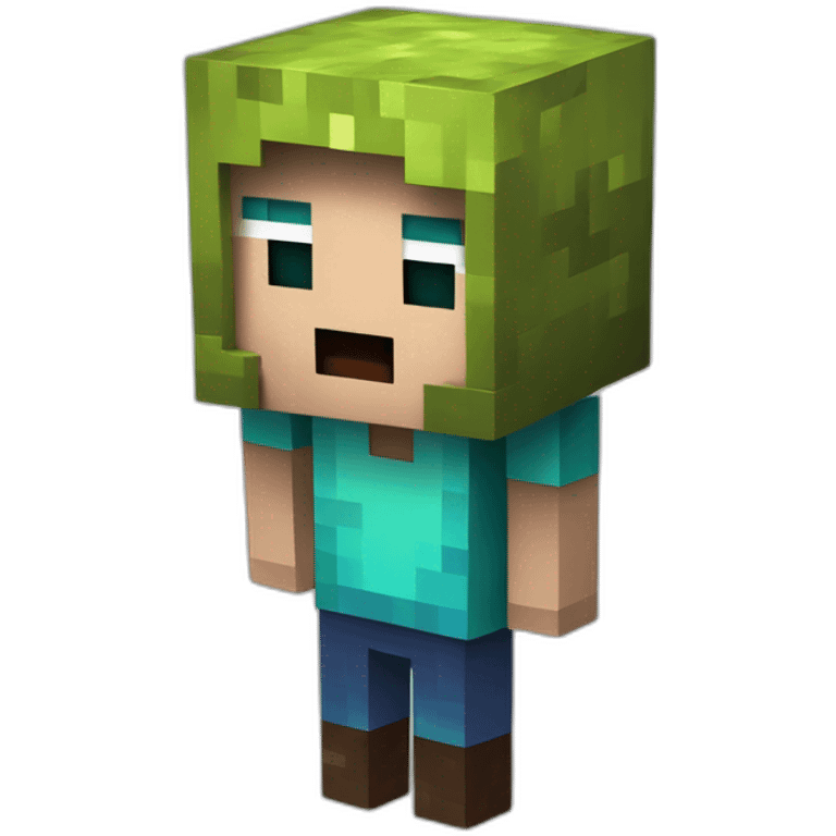 Personnage Minecraft de l'argent emoji