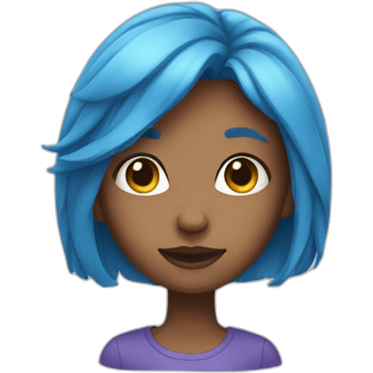 girl with blue hair emoji