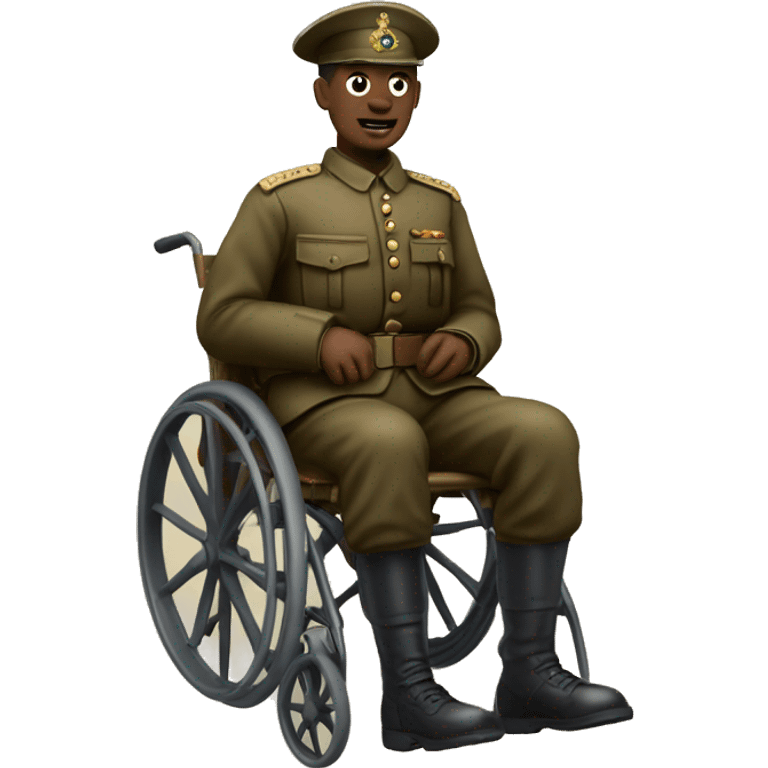 disabled injured ww1 soldier no leg emoji