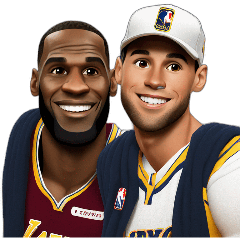 lebron james and cristiano ronaldo kissi emoji