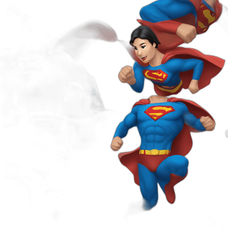 Superman volando con Luisa Lane emoji