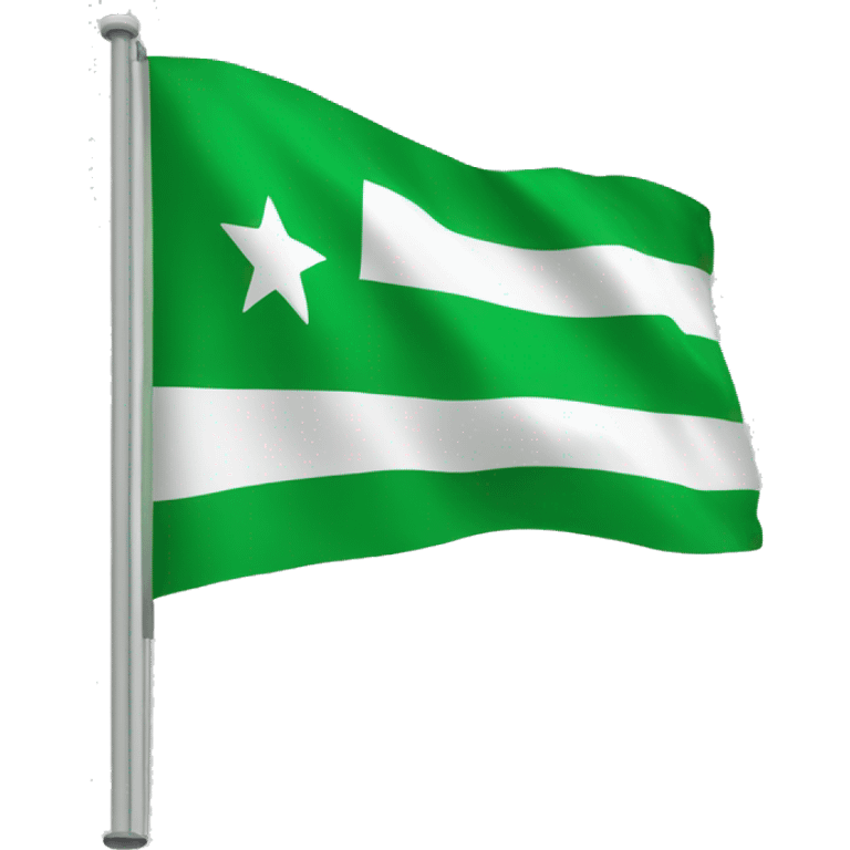 green syrian flag. 3 stars emoji