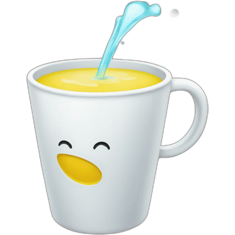 Cup with yellow water emoji