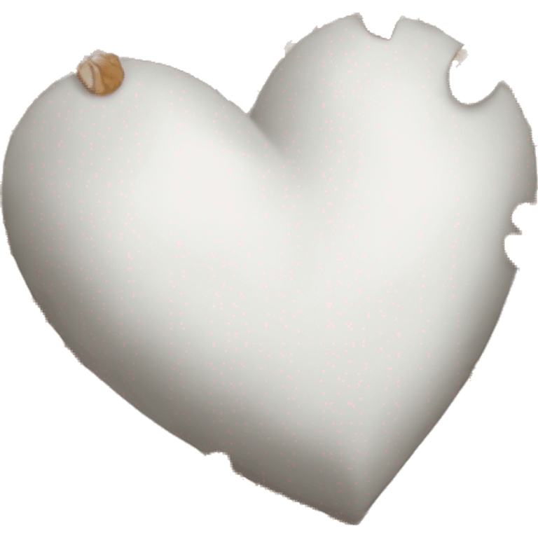 Corazón blanco partido emoji