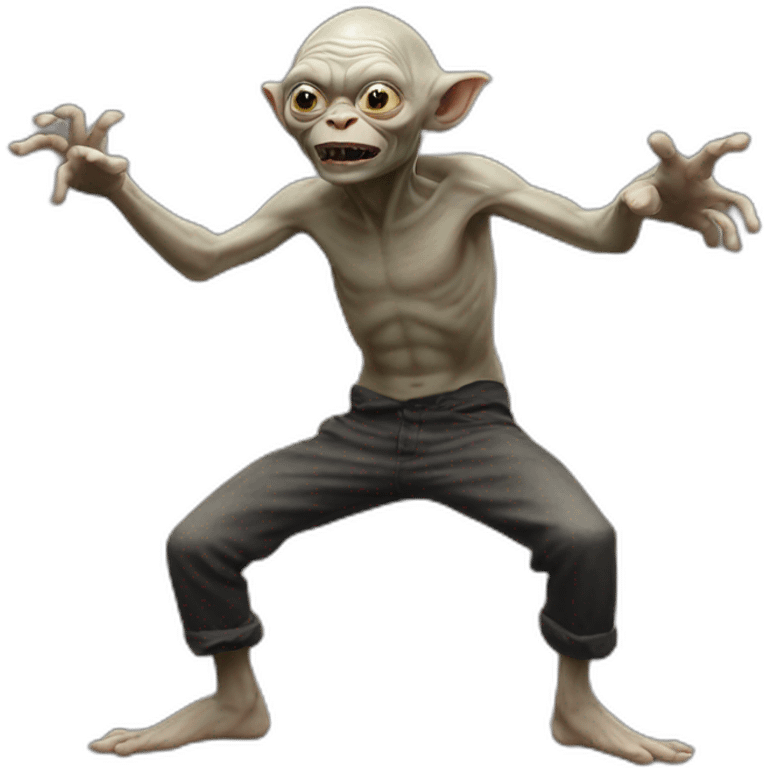 gollum dancing hiphop emoji