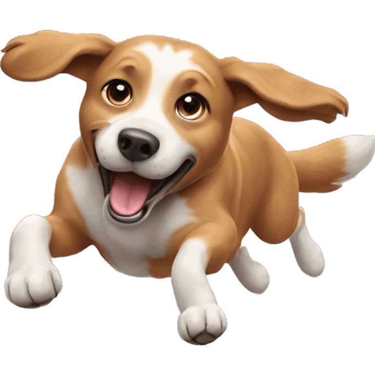 A dog jumping emoji