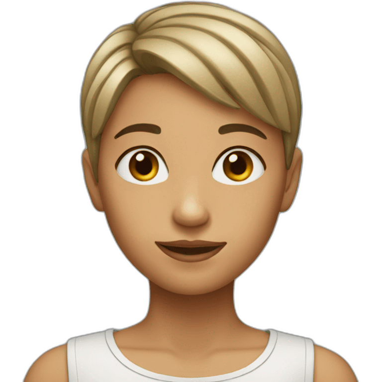 Girl has short hair  emoji