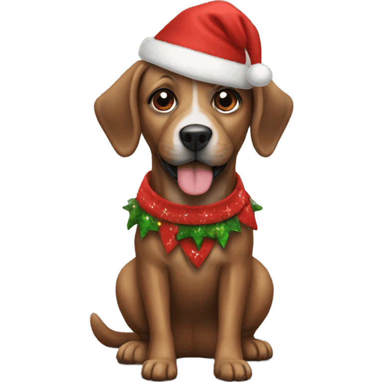 dog in a christmas costume  emoji