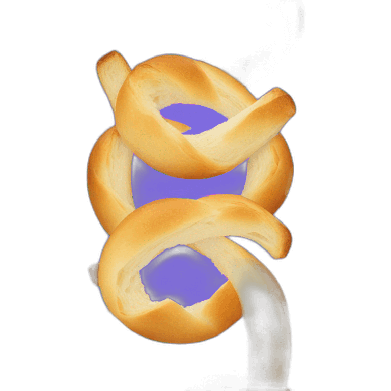 One infinity symbol made of baguette emoji