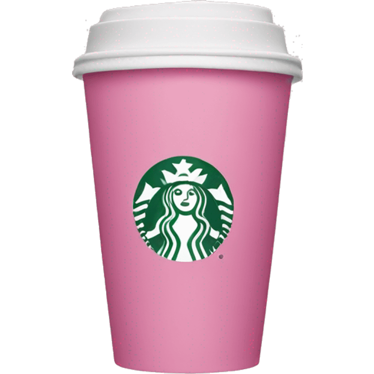 Pink Starbucks cup emoji