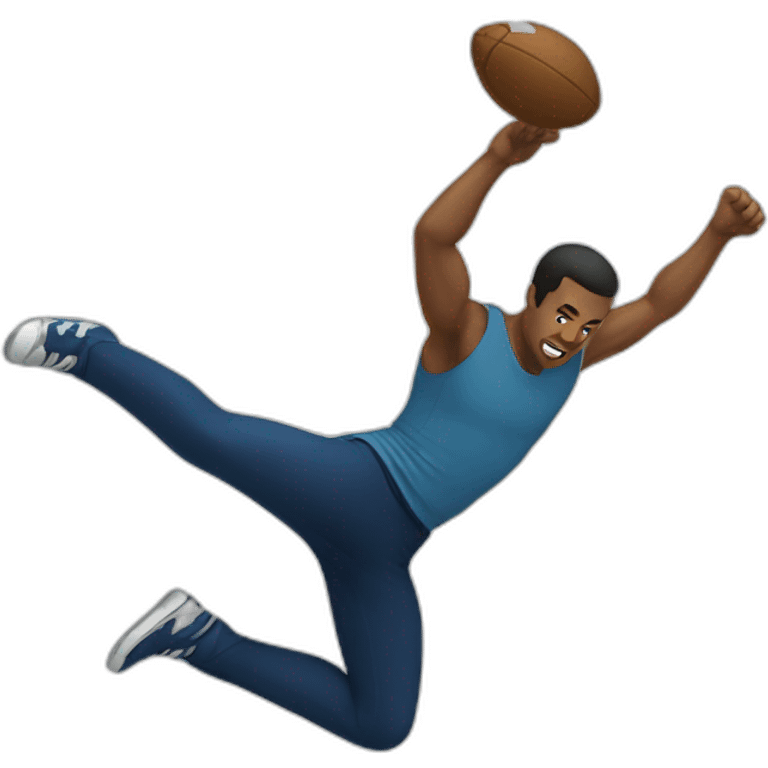 Man kicking can emoji