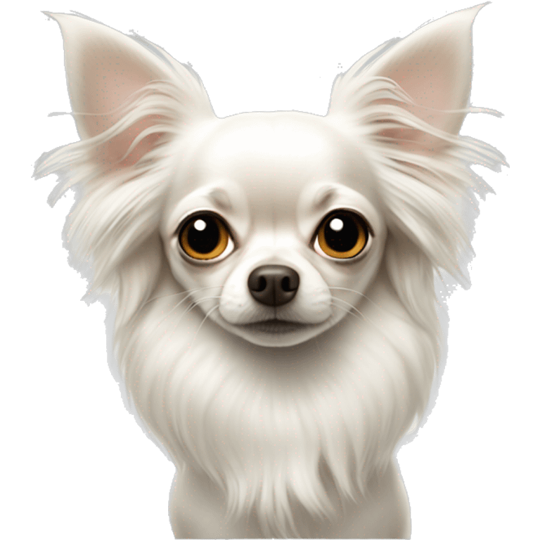 White long hair Chihuahua emoji