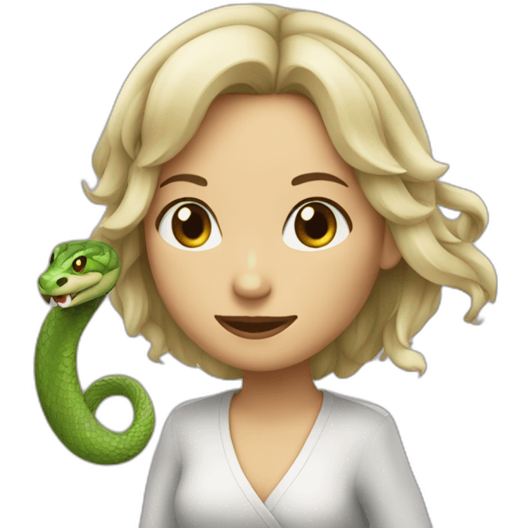 Femelle serpent blanc  emoji