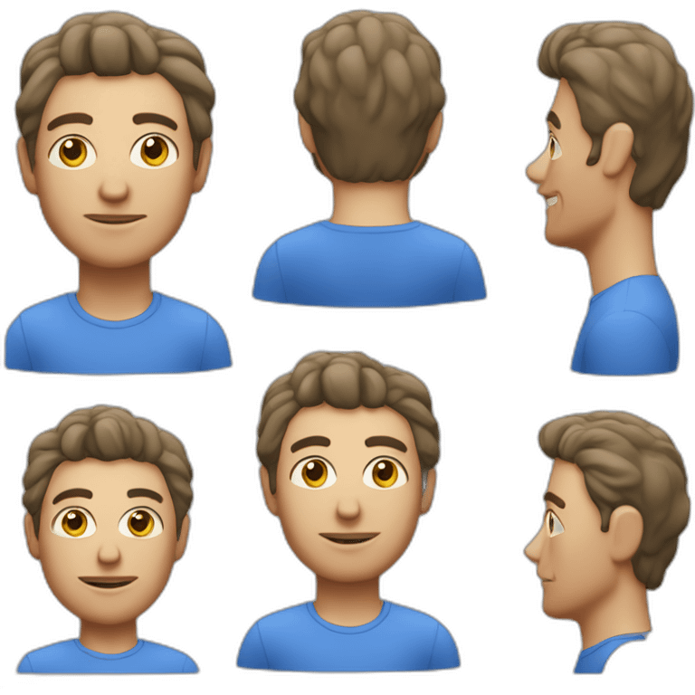 Homme avec des yeux bleu et un pull bob l'éponge emoji