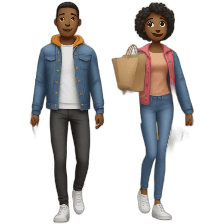 two friends on a shopping trip emoji