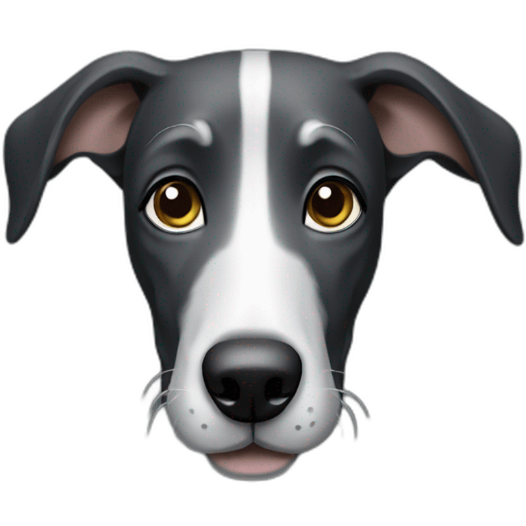 Black Cute Grayhound emoji