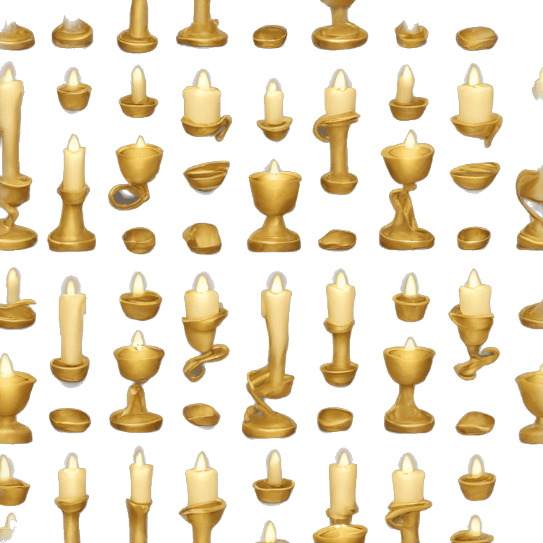 Vintage gold holder for a lot of candles  emoji